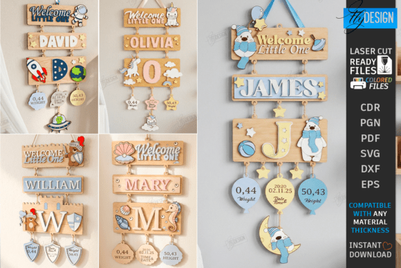 Download 3D Layered Sign for Newborn Laser Bundle - New Collection