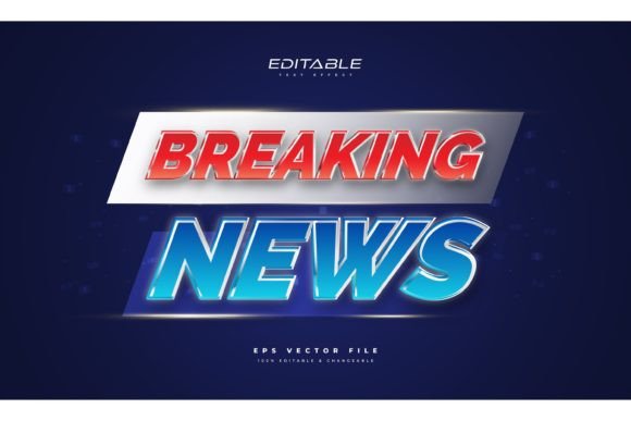 Download Breaking News Text Style in Glow Effect - New Collection