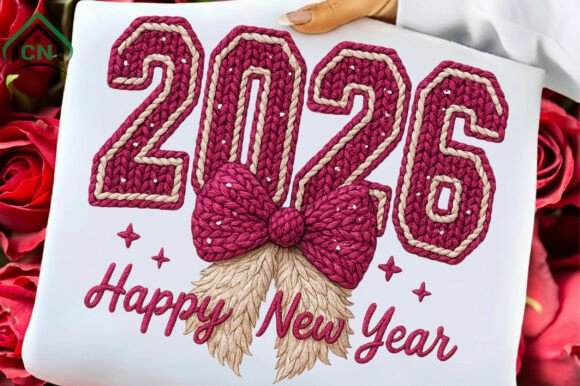 Download Knitted 2026 Happy New Year PNG - New Collection