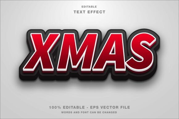 Download Xmas 3D Editable Text Effec - Xmas Collection