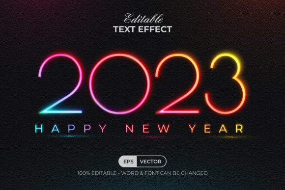 Download 2023 New Year Text Effect Style - New Collection
