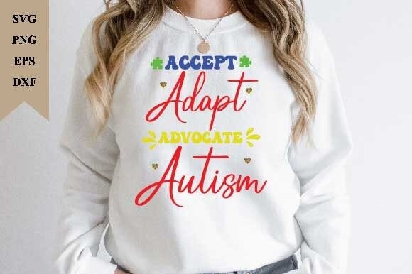 Download Accept Adapt Advocate Autism Svg - Adapt Collection
